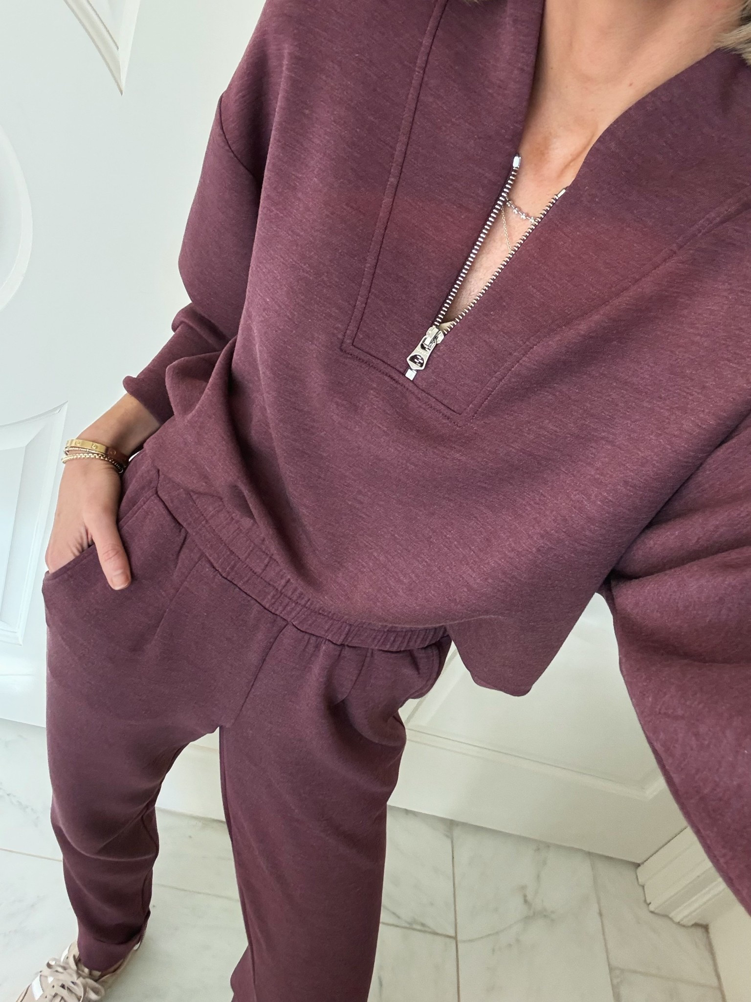 The most comfortable matching set - a great work from home outfit 
