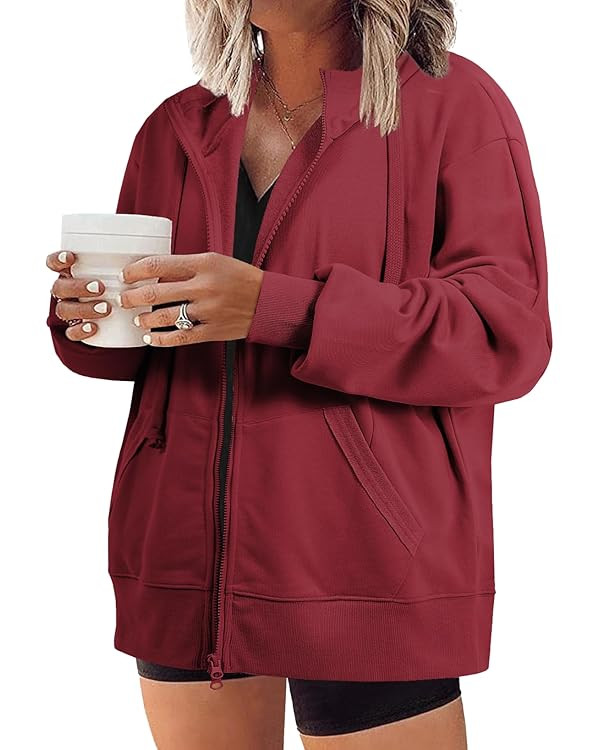 Eytino Women Plus Size Sweatshirts Long Sleeve Zip Up Oversized Casual Hoodies Jackets 2024 Fashi... | Amazon (US)