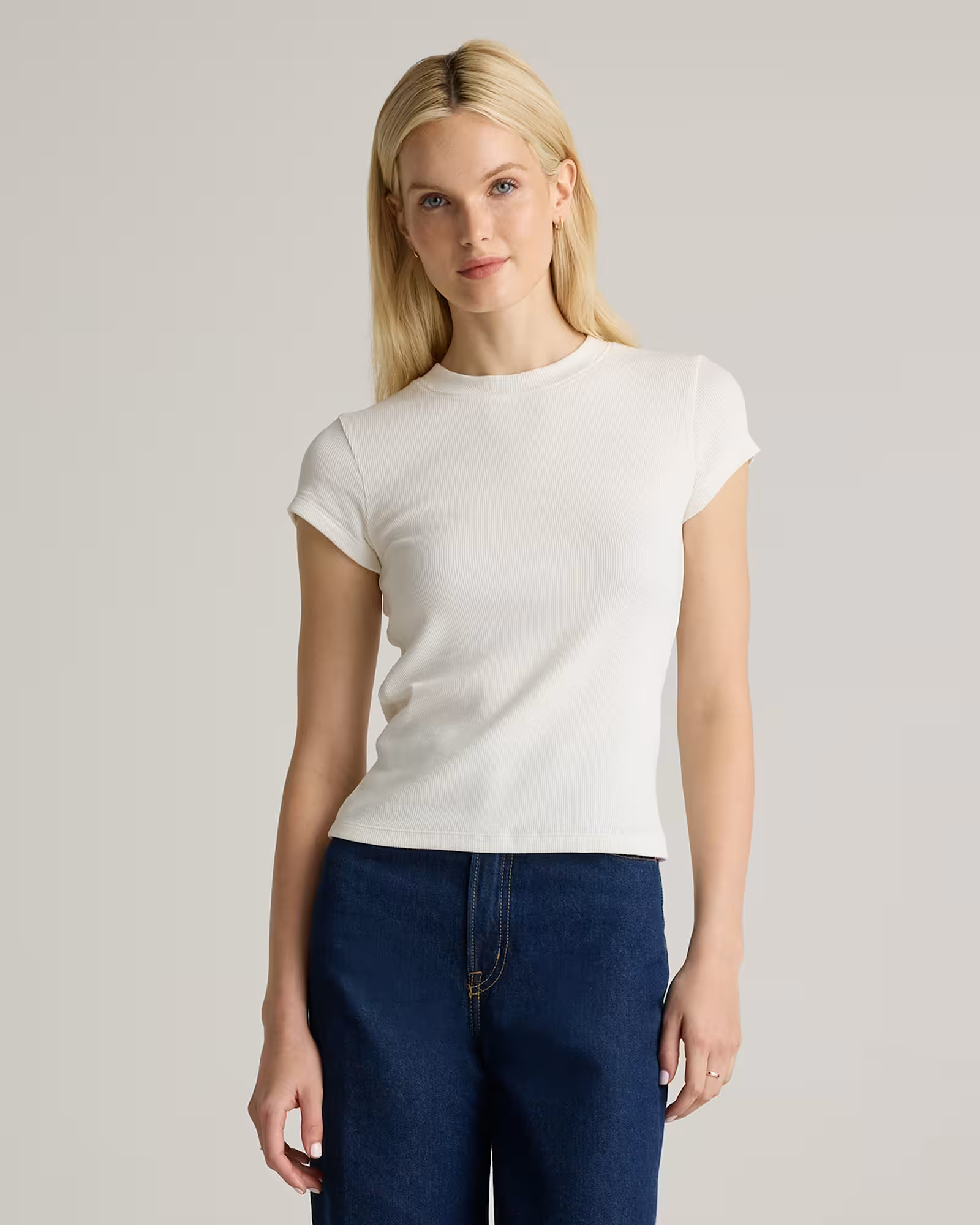Organic Cotton Micro-Rib Crewneck Tee (3-Pack) | Quince