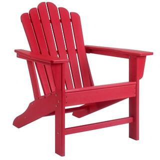 ENKI HOME HDPE Plastic Outdoor Patio Reclining Adirondack Chair-MEHSS-002 - The Home Depot | The Home Depot