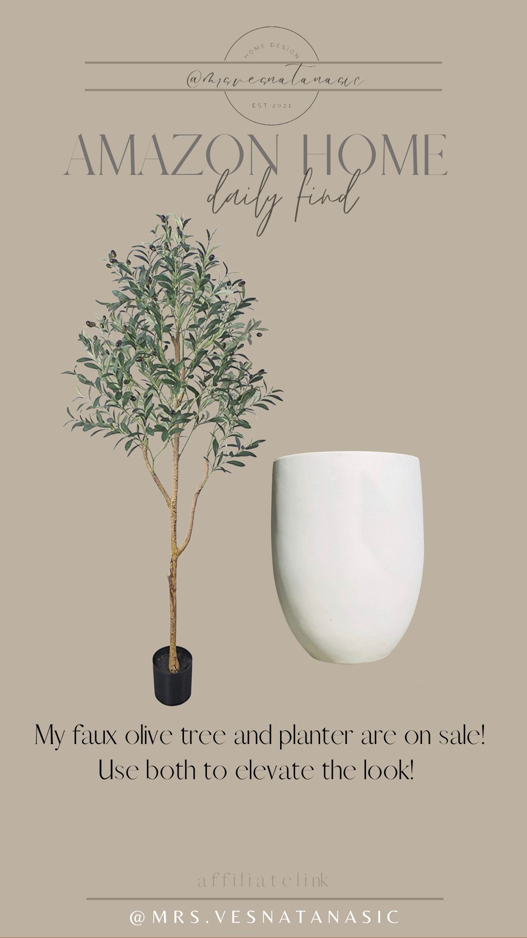 My olive tree and favorite planter! #founditonamazon | Amazon (US)