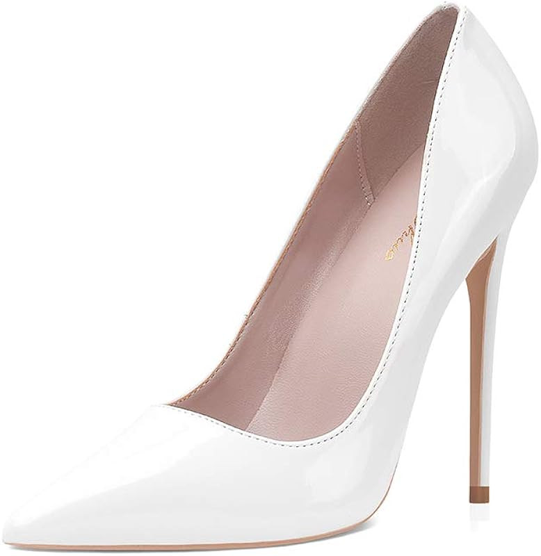 GENSHUO Women Fashion Pointed Toe High Heel Pumps Sexy Slip On Stiletto Party Shoes | Amazon (US)