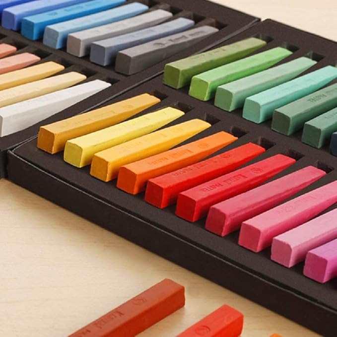 Non Toxic Artist Pastels,Square Soft Pastels Set,Chalks 12/24/36/48 Colors Soft Dry Pastel Artist... | Amazon (US)