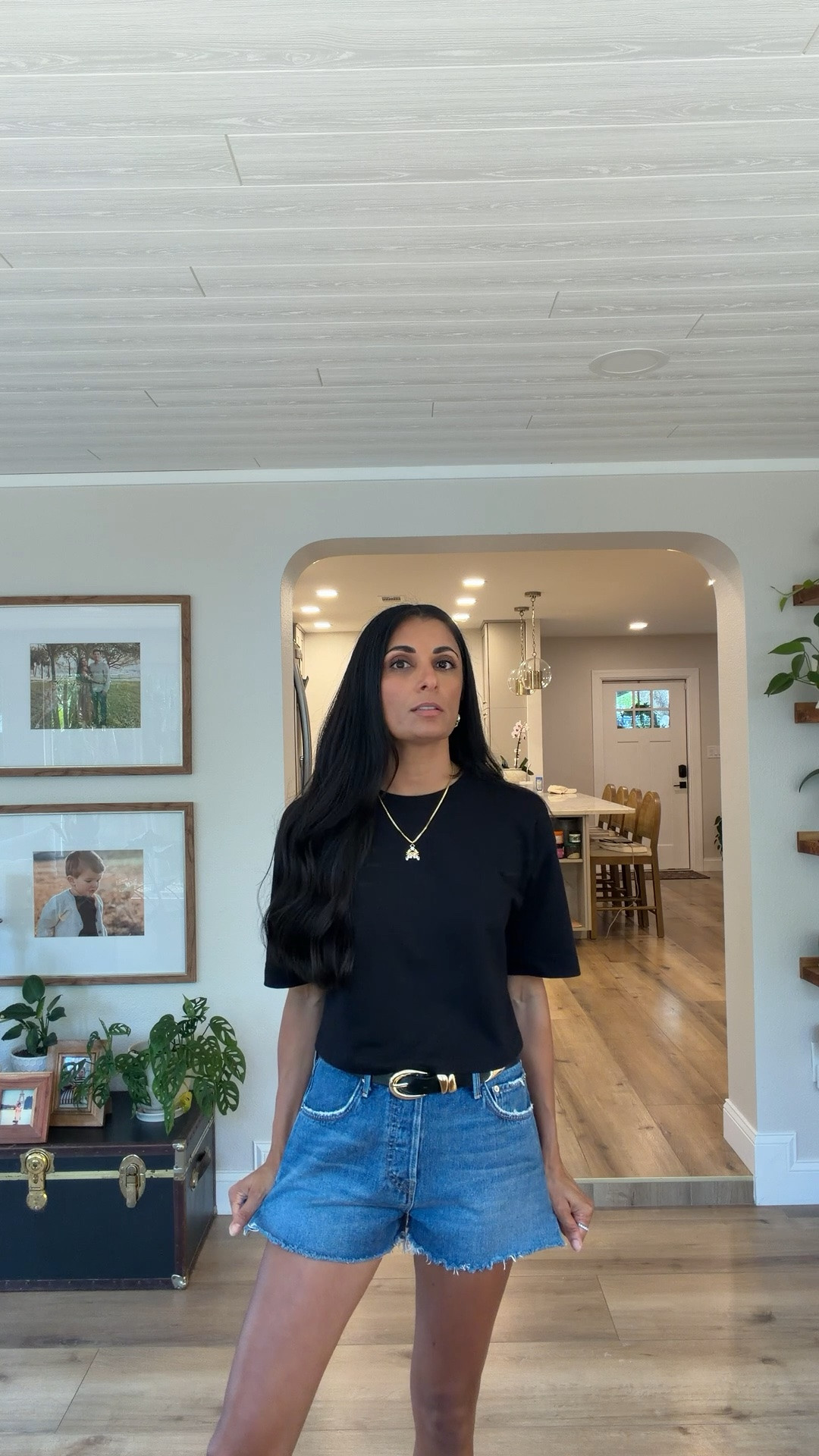 Sized down in the tee
Shorts: GRLFND Denim style, the Lyric size 26

#LTKOver40 #LTKootd