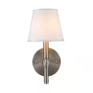 Golden Lighting Waverly Collection 1-Light Pewter Sconce-5001WMPPWCWH - The Home Depot | The Home Depot