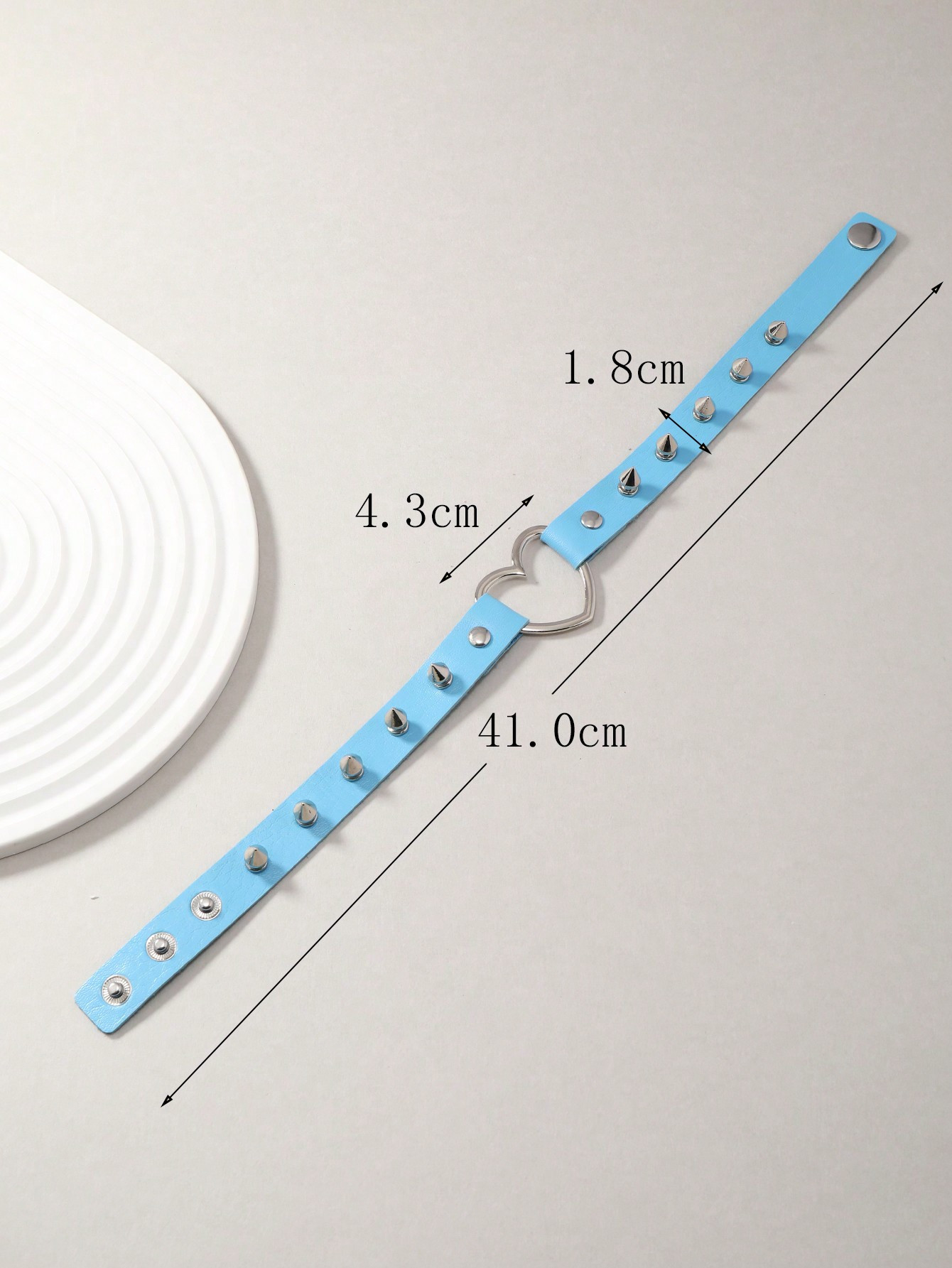 1pc Black Leather Heart Pendant Choker Necklace For Women, Punk Style | SHEIN