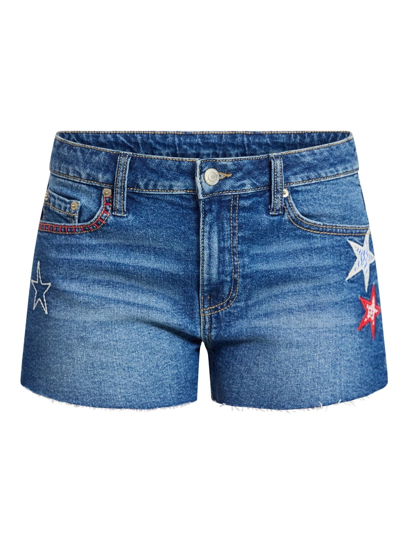 No Boundaries Americana Festival Denim Shorts, 2'' Inseam, Women's 00-18 | Walmart (US)