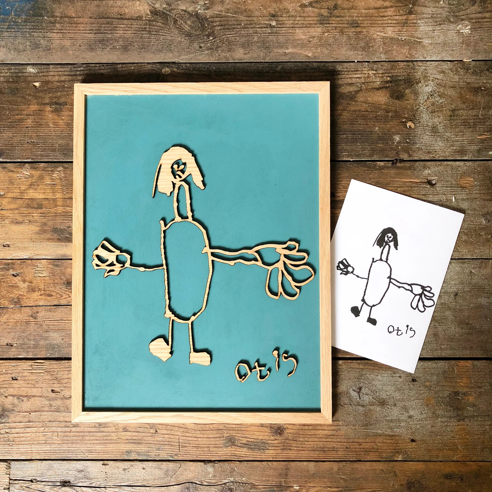 Bespoke Childs Drawing Wooden Wall Art | Hand Drawn | New Parent Gift | Grandparent Present | Gif... | Etsy (US)