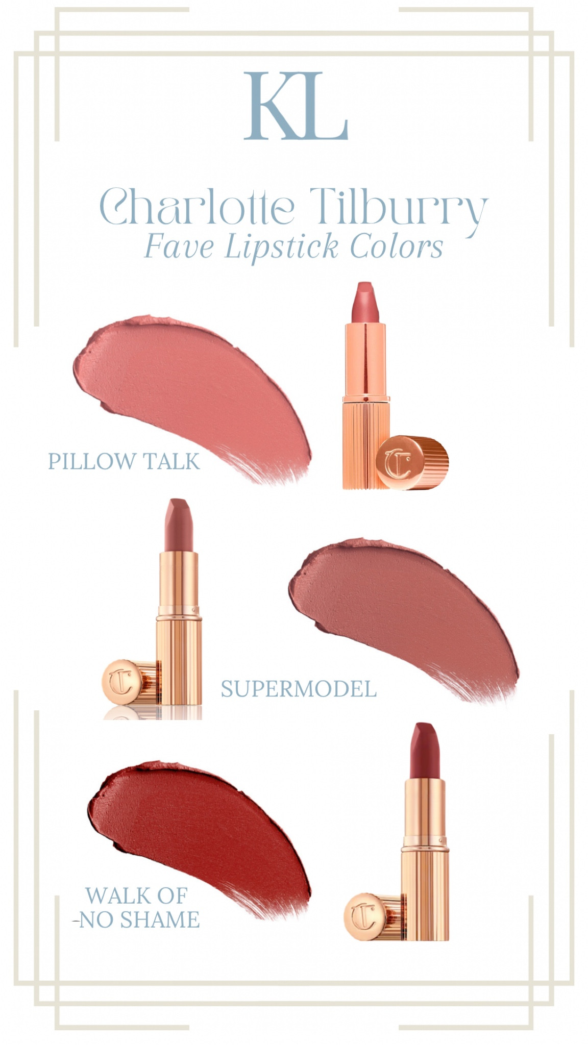 All time fave lipstick colors from Charlotte Tilbury! #lipstick #makeup #beauty #charlottetillbury 

#LTKBeauty #LTKFindsUnder50