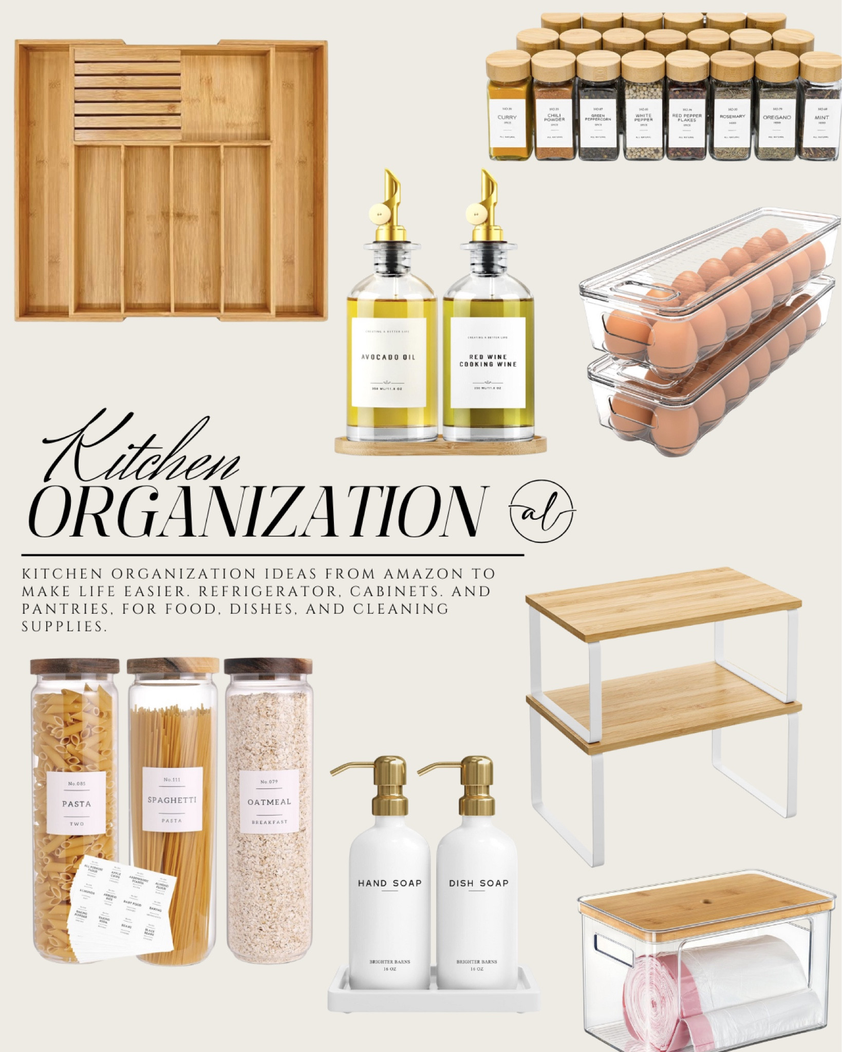 Kitchen organization to make your day to day easy. Kitchen organizers. Home organization 

#LTKHome #LTKU #LTKFindsUnder100