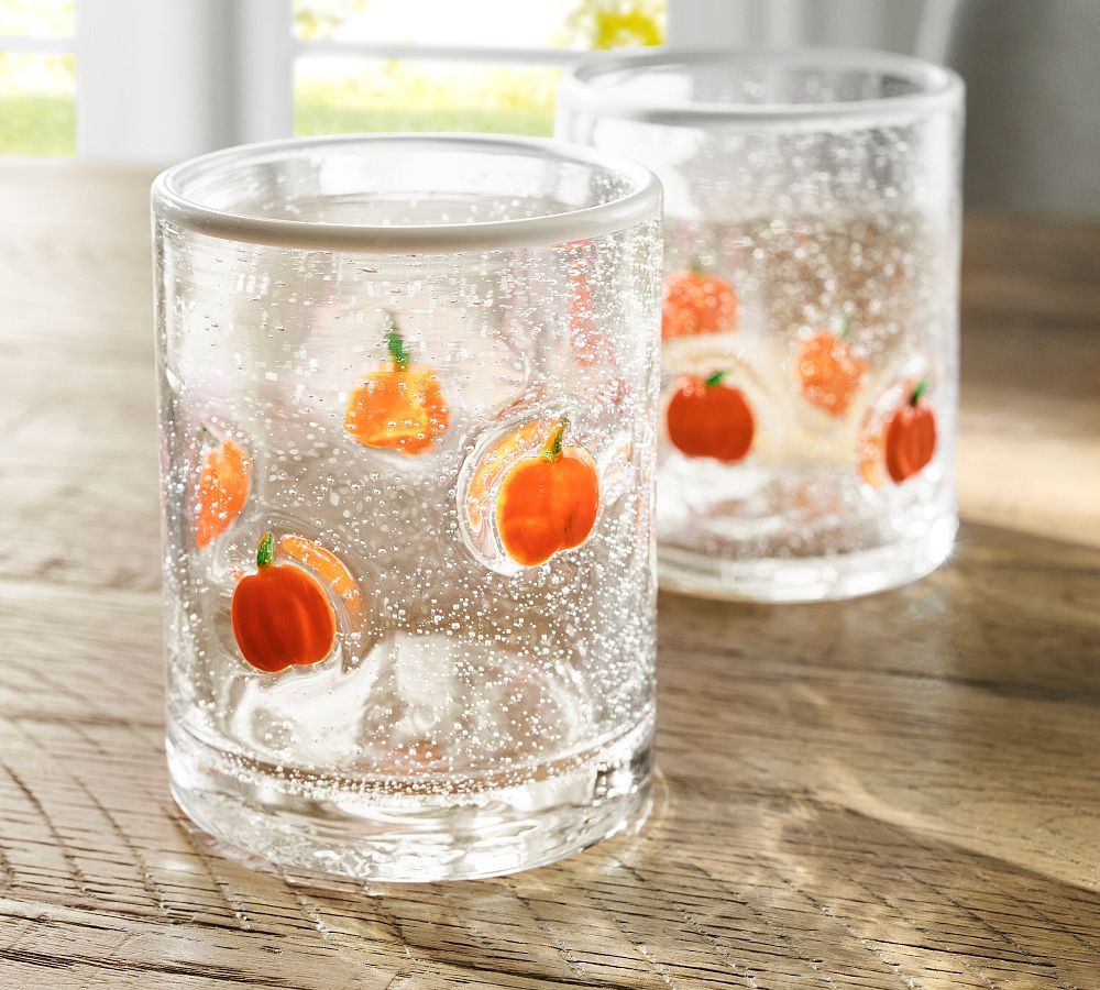 Pumpkin Icon Drinking Glasses - Set of 4 | Pottery Barn (US)