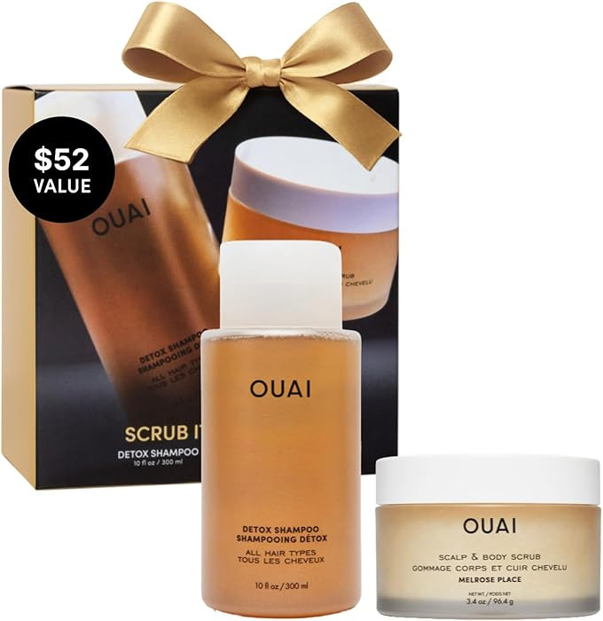 OUAI Scrub It All A-OUAI Holiday Hair Care Kit - Clarifying Shampoo & Exfoliating Body Scrub Duo ... | Amazon (US)