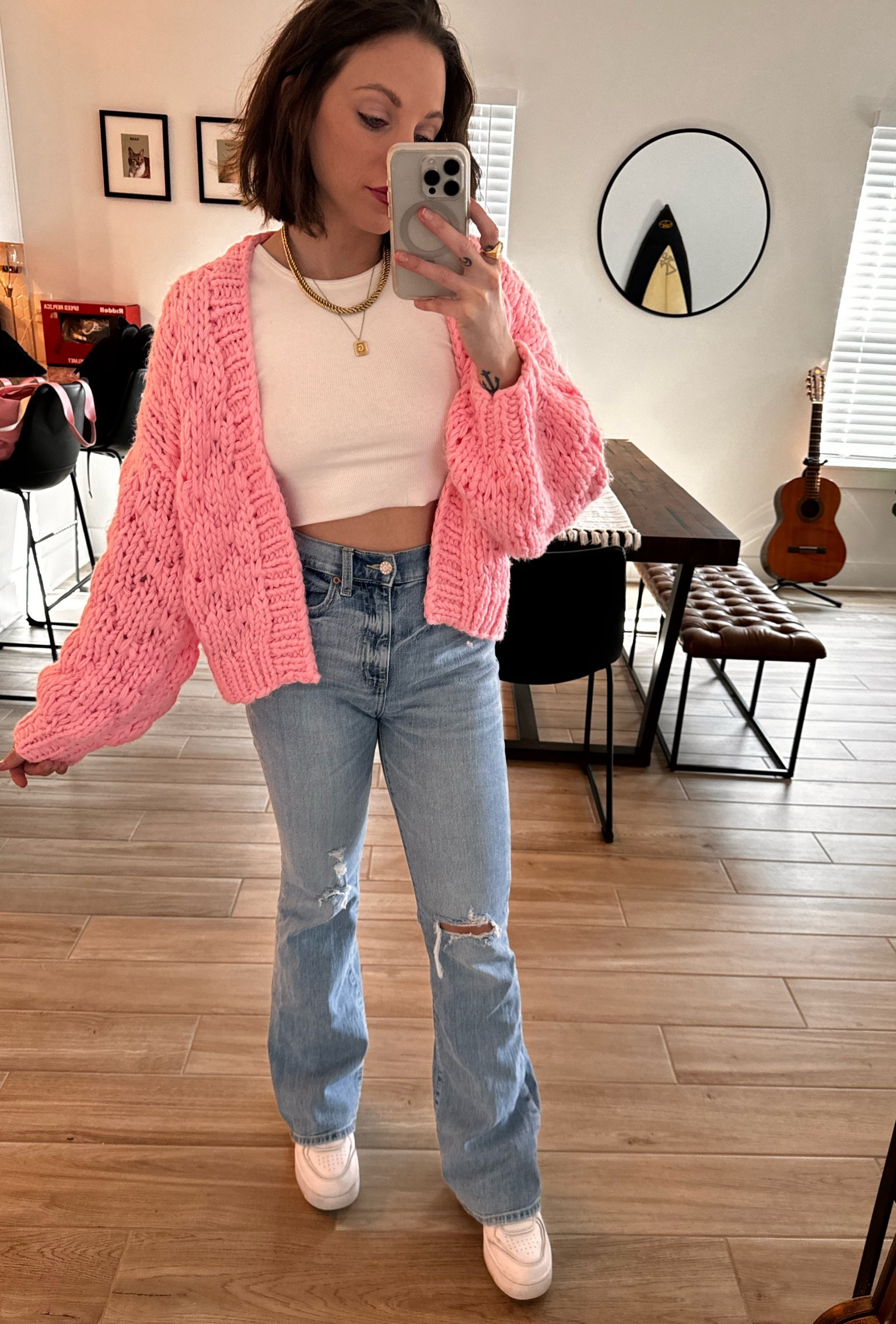 One of my favorite sweaters from @fashionpass in the most fun color 💖 runs large, wearing size small. Jeans are size 25 #LTKMostLoved

#LTKSeasonal #LTKstyletip