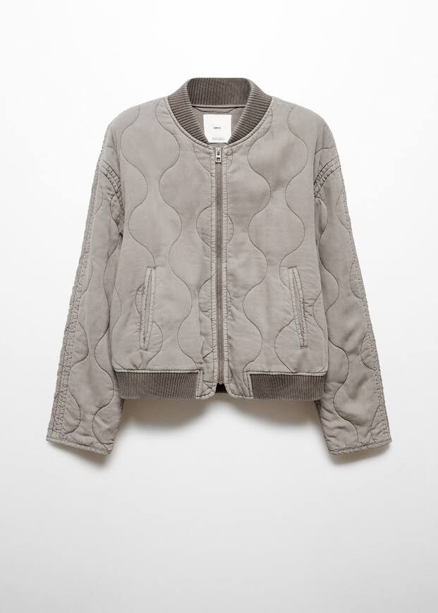 Quilted bomber jacket -  Women | Mango USA | MANGO (US)