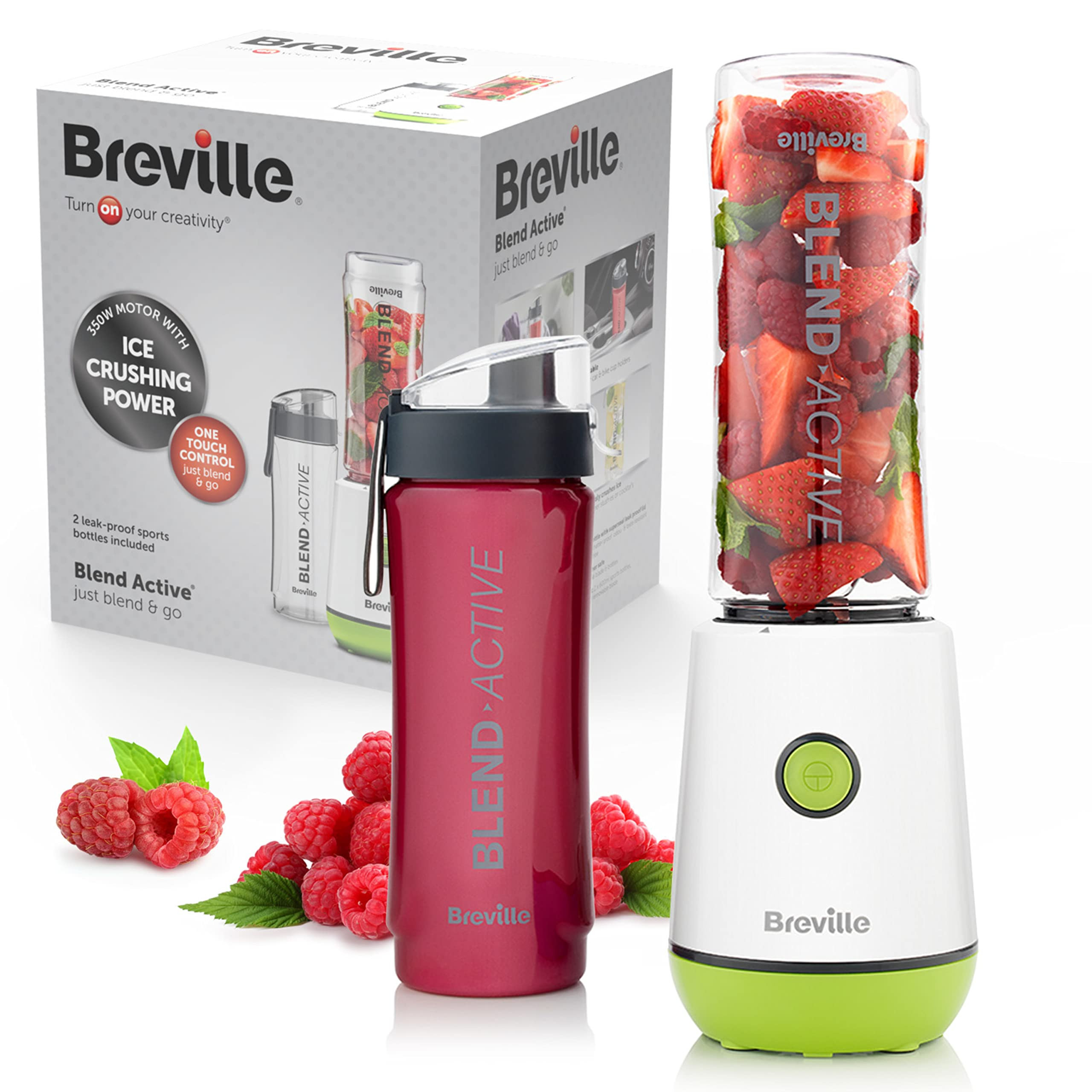 Breville Blend Active Personal Blender & Smoothie Maker | 350W | 2 Portable Blend Active Bottles ... | Amazon (UK)
