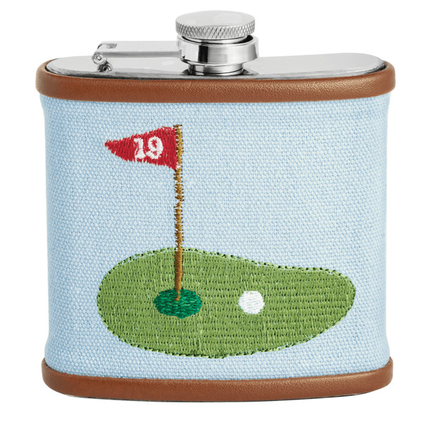 Golf Embroidered Flask | Mud Pie
