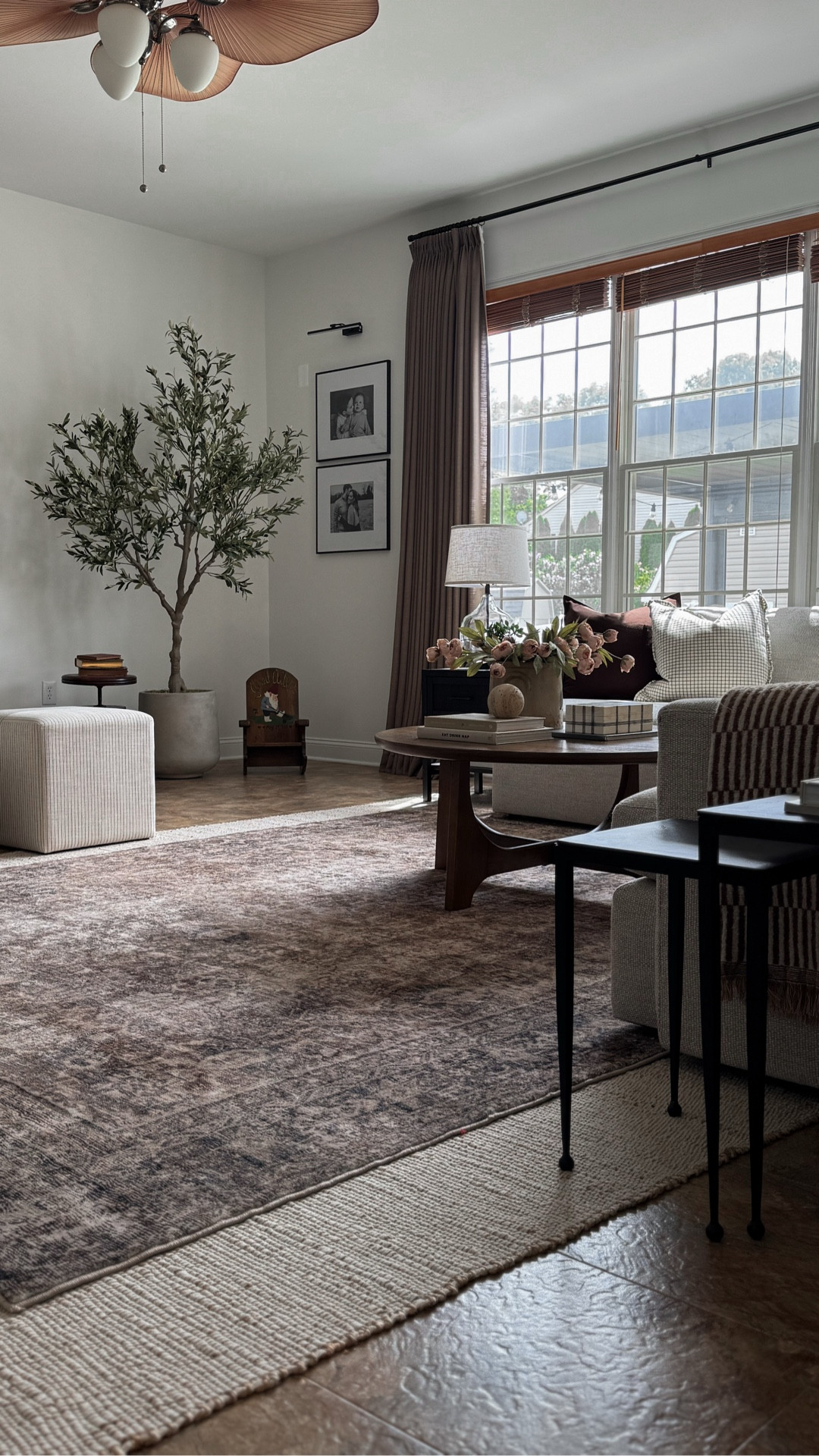 CURTAIN INFO:
Product: Liz Linen Drape Pleated
Color : Oak Dim Gray
Header style : Triple Pleat
Liner type : Privacy, Shading Rate 60%, 90 gsm microfiber white
Memory Trained: Yes

Living room decor, side table, coffee table decor, olive tree, Amazon curtains, layered rugs, sunset ink rug, cabinet decor, sideboard decor, accent chair

#LTKHome