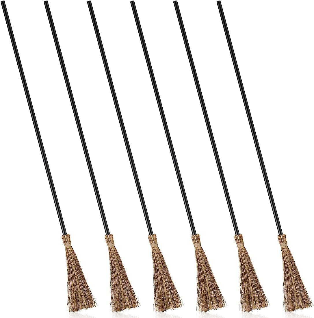 6 Halloween Witch Broomstick Broom Props Costume Accessories for Party Cosplay | Amazon (US)