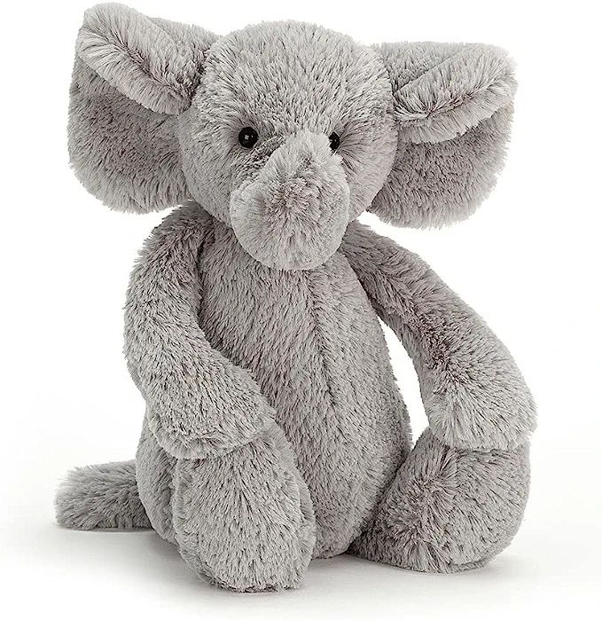 Amazon.com: Jellycat Bashful Grey Elephant Medium Plush Stuffed Animal Toy for Baby Boys and Girl... | Amazon (US)
