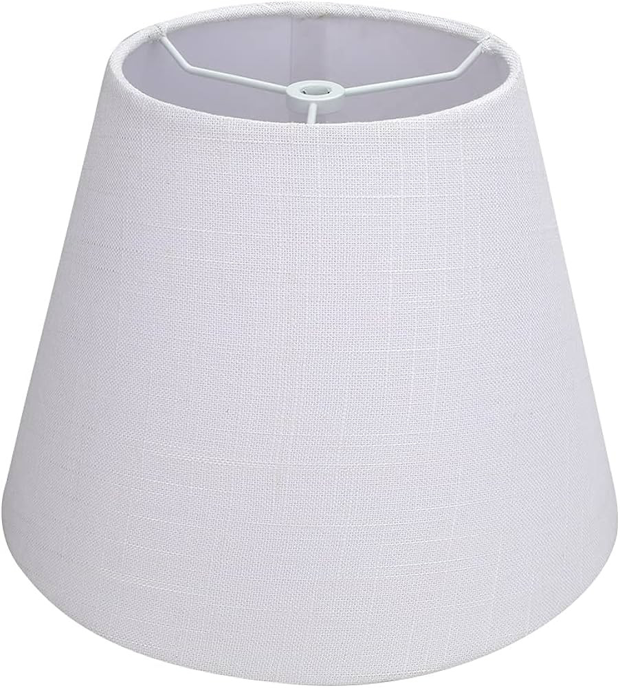 White Lamp Shade, ALUCSET Barrel TC Cloth Small Lampshade for Table Lamp and Floor Light, 6x10x7.... | Amazon (US)