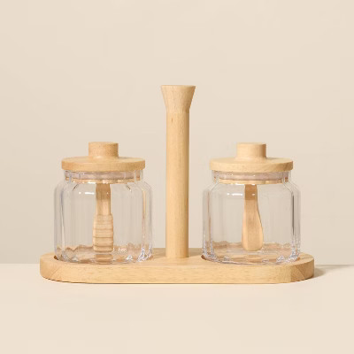 Glass Honey and Jam Serve Containers and Caddy - Hearth & Hand™ with Magnolia | Target