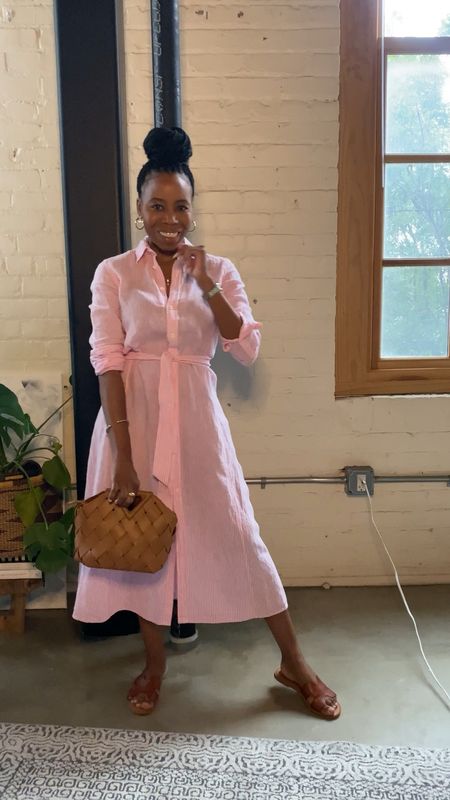 Linen and shirt dresses are perfect for the spring and summer.  My exact dress is no longer available, but I’ve linked a few I would purchase. 

#LTKstyletip #LTKFind