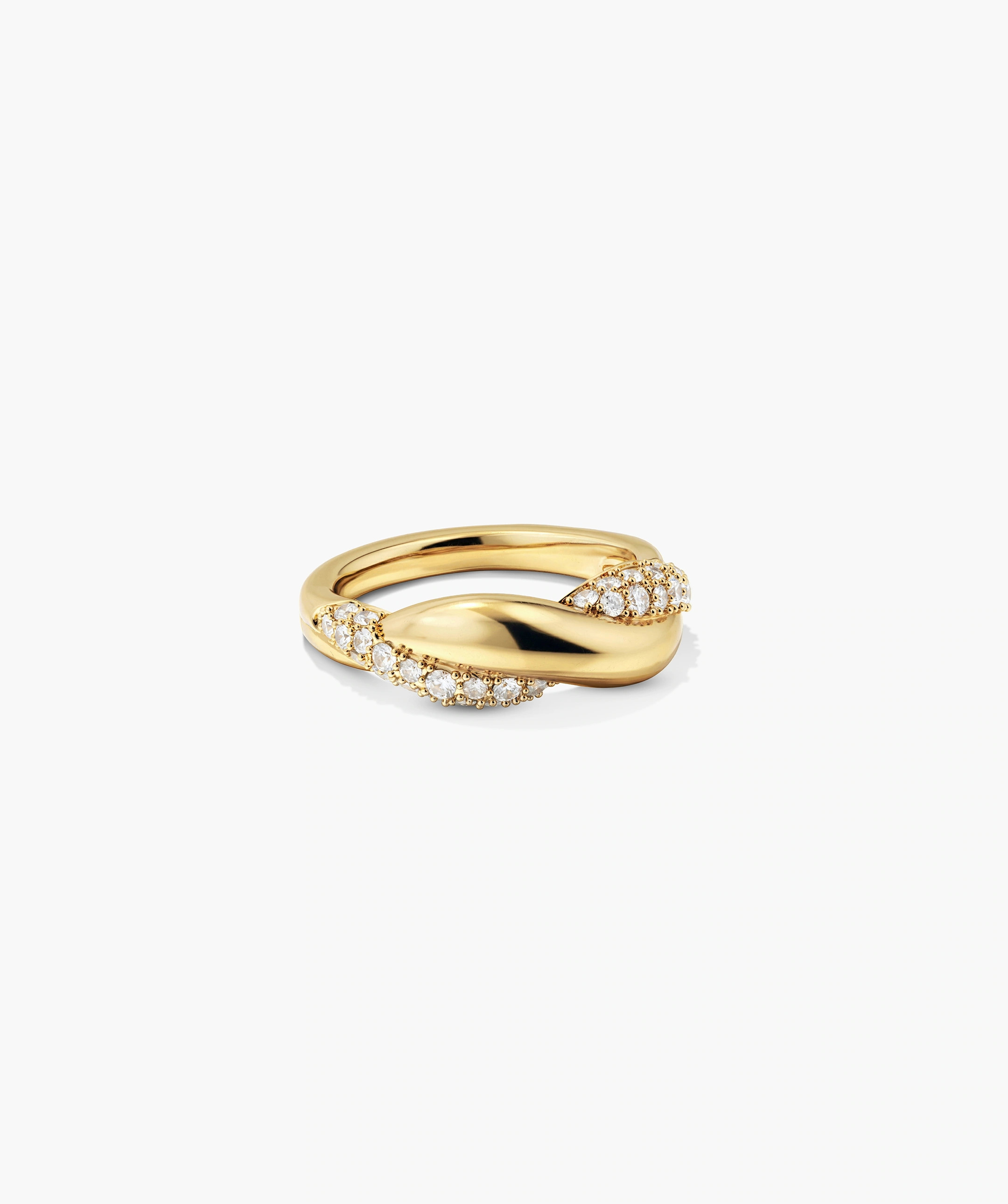 Brioche Pavé Lab Grown Sapphire Ring | Mejuri | Mejuri Fine Crew