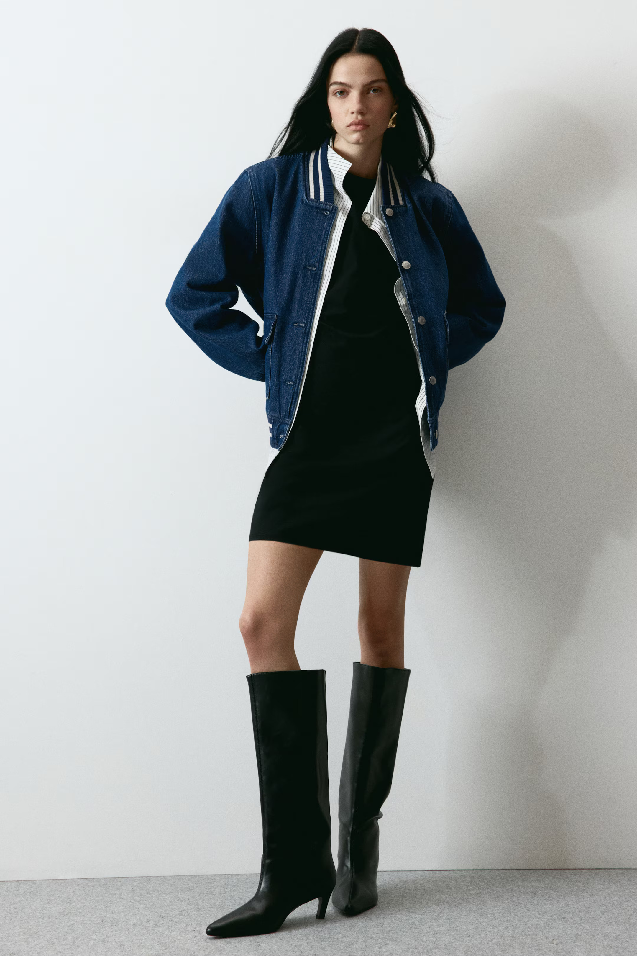 Denim Baseball Jacket | H&M (US + CA)