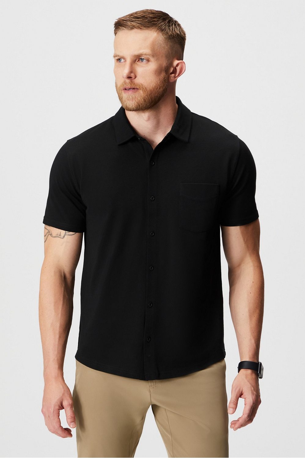 The Dash Short Sleeve Button Up | Fabletics - North America