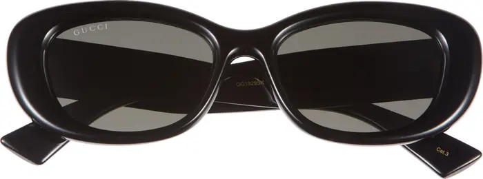 Gucci 53mm Polarized Oval Sunglasses | Nordstrom | Nordstrom