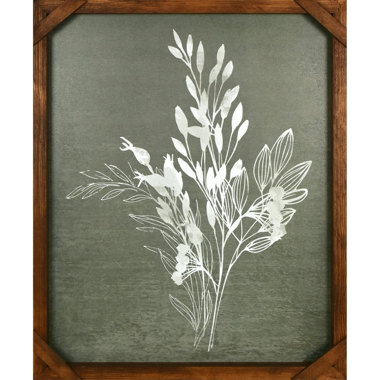 Wood Frame Botanical Wall Art 20.87" X 17" | Walmart (US)