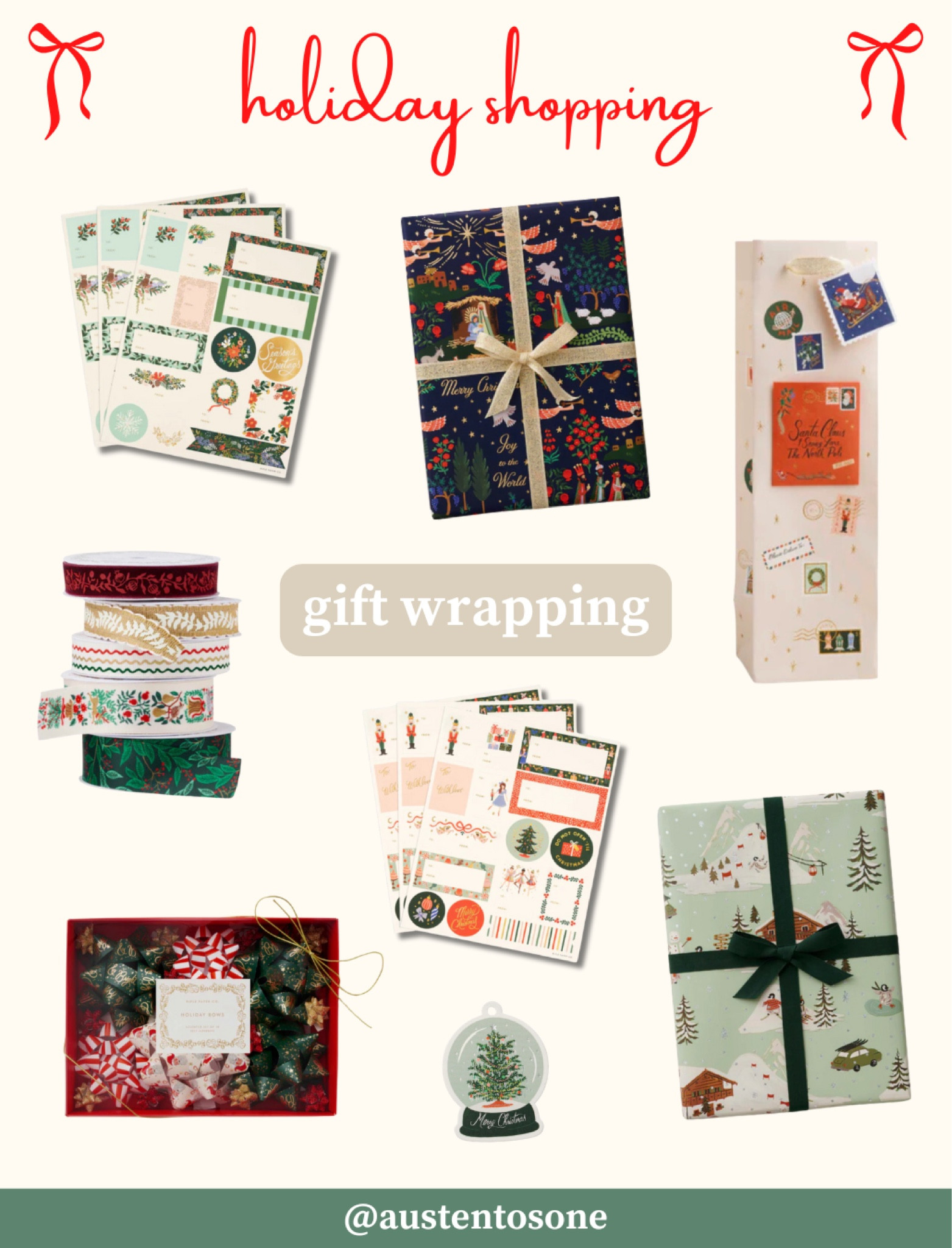 Need some cute gift wrap for the holiday season? Rifle Paper Co. has tissue paper, wrapping paper, gift tags, gift bags and more! So many great ways to give your gifts  

#LTKSeasonal #LTKFindsUnder50 #LTKHoliday