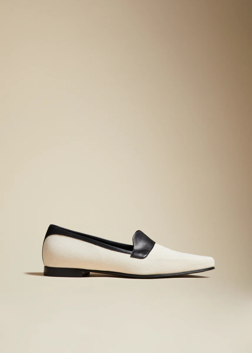 The Pippen Loafer in Ivory and Black | Khaite