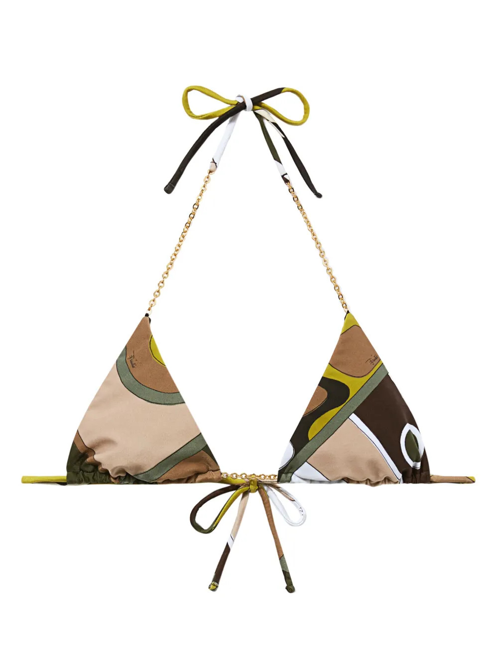 The DetailsPUCCIVivara-print bikini topMade in ItalyHighlightschocolate brown/multicolour stretch... | Farfetch Global