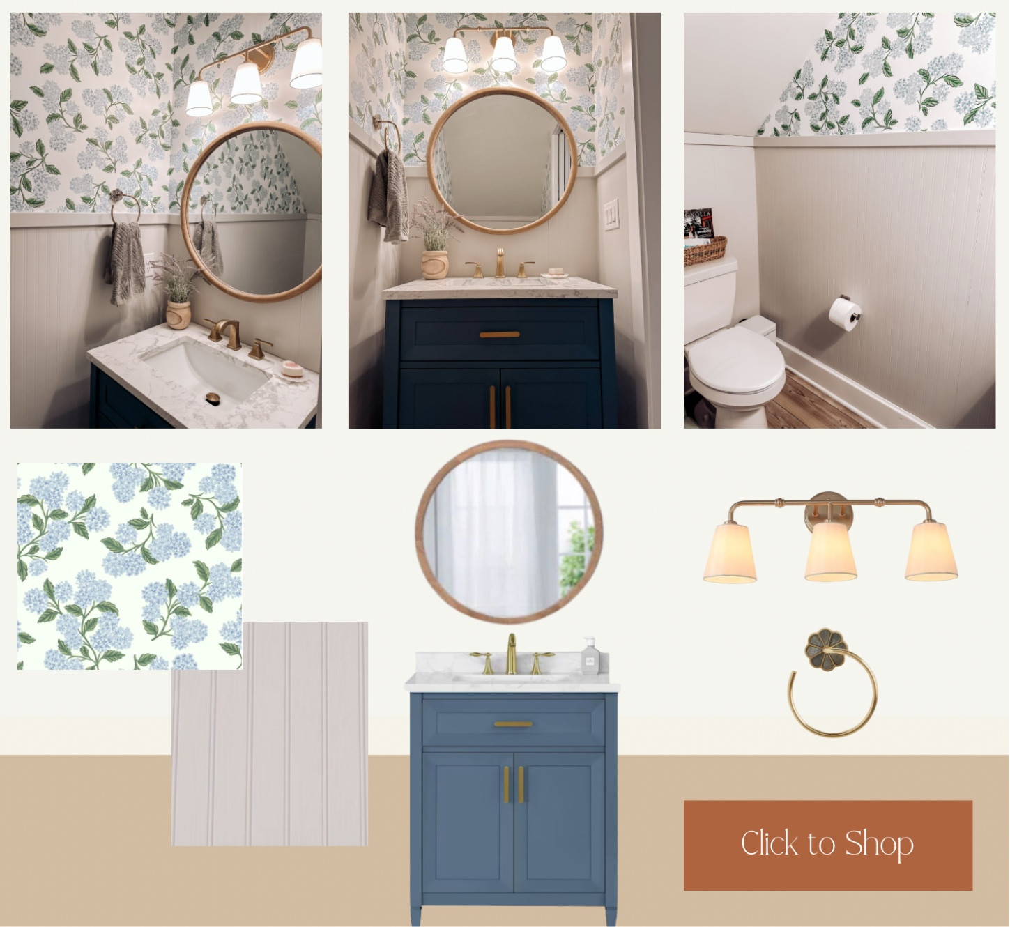 Powder Bath Revamp by Designer Grey 

#LTKfindsunder50 #LTKfindsunder100 #LTKhome