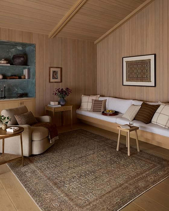 Loloi Amber Lewis Cambria Collection CBR-07 Ocean/Bark 2'-6" x 7'-6" Runner Rug Jute, Neutral, Vi... | Amazon (US)