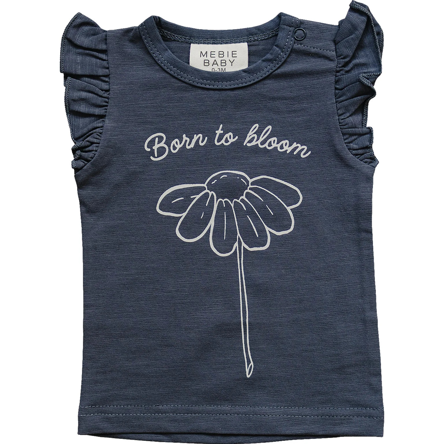 Born to Bloom Ruffle Tee 6-12 | Mebie Baby