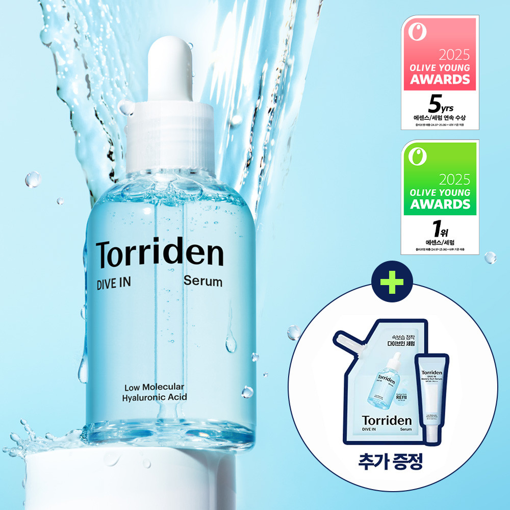 Torriden Dive-In Low Molecular Hyaluronic Acid Serum 50ml Refill Set (+Sun Serum 20ml) | Olive Young Global