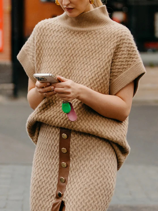 Urban Minimalist Turtleneck Puff Sleeve Sweater | Stylewe