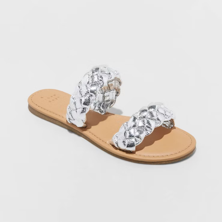 Women's Lucy Braided Slide Sandals - A New Day™ | Target