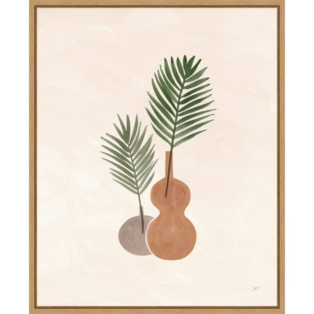 16"" x 20"" Palm Vessels I by Karyn Panganiban Framed Wall Canvas - Amanti Art | Target