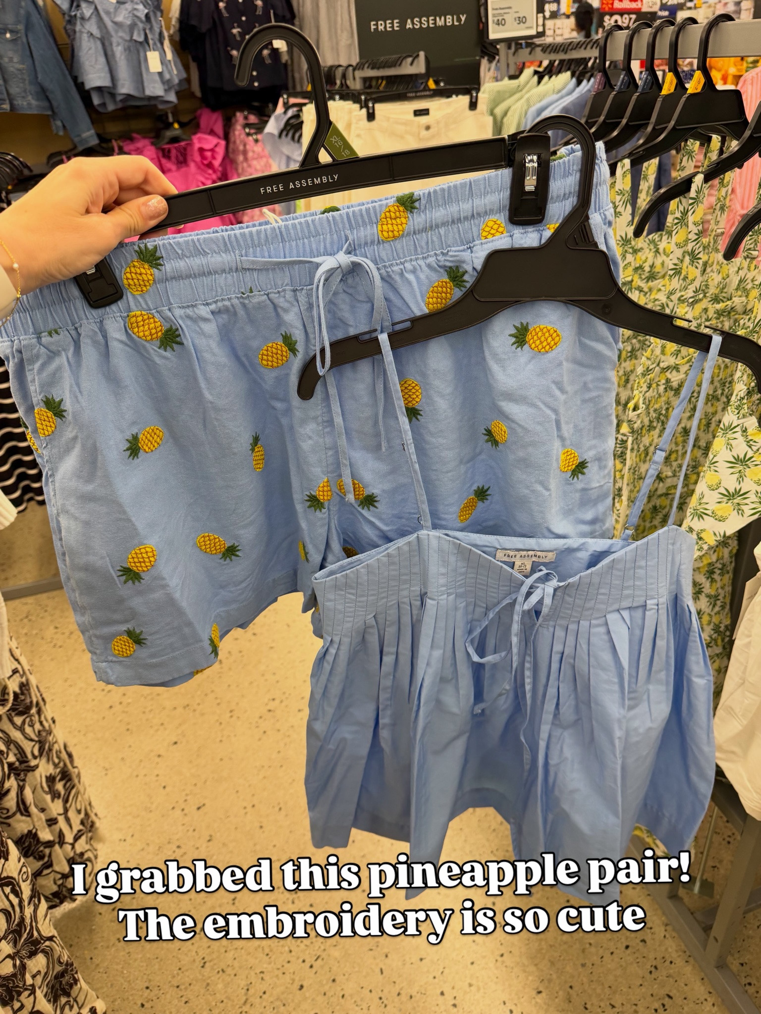 Summer outfit idea with these pineapple shorts and cami top. I got the shorts in a size medium. #walmartfashion

#LTKOver40