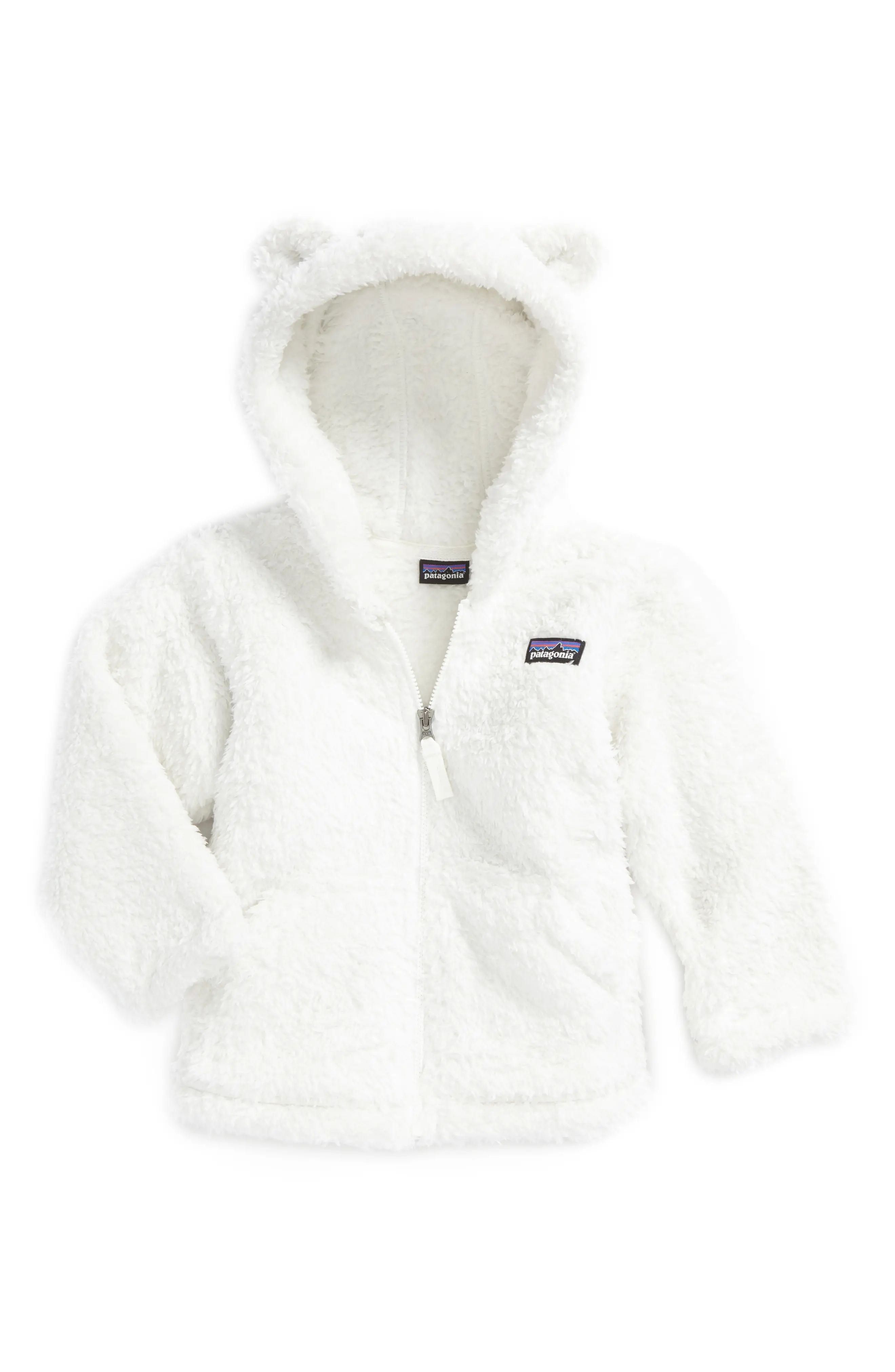 Toddler Girl's Patagonia Furry Friends Fleece Hoodie, Size 2T - White | Nordstrom