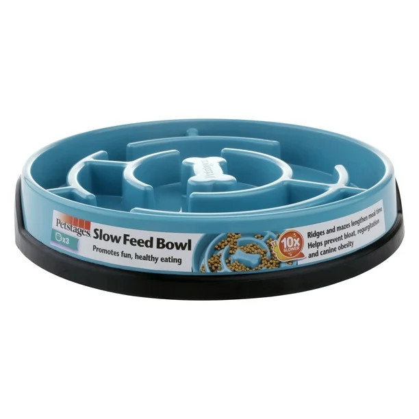 Petstages Slow Fun Feed Dog Bowl, Dishwasher Safe, Blue - Walmart.com | Walmart (US)