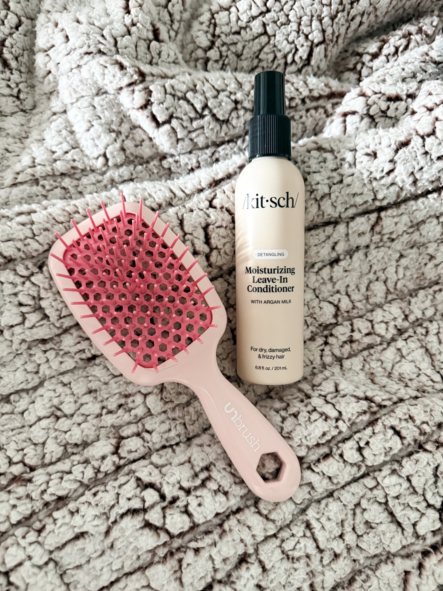The UnBrush is still my holy grail for knots — it glides through hair so easily. I’ve also been loving this new detangler from Kitsch that smells amazing and makes brushing even easier.

#LTKBeauty #LTKgrwm #LTKmomlife