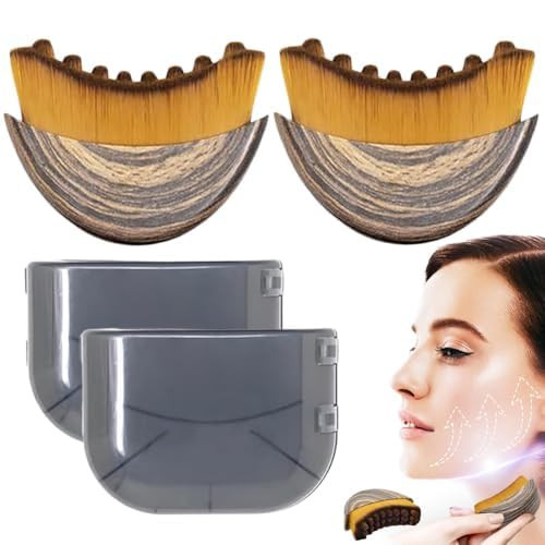 New Lymphatic Contour Face Brush, Dry Brushing Face Brush, Lymphatic Drainage Massager for Face, Chin & Jawline Sculpting, Ergonomically Designed to Fit The Skin Precisely and Relieve Fatigue (2PCS) | Amazon (US)