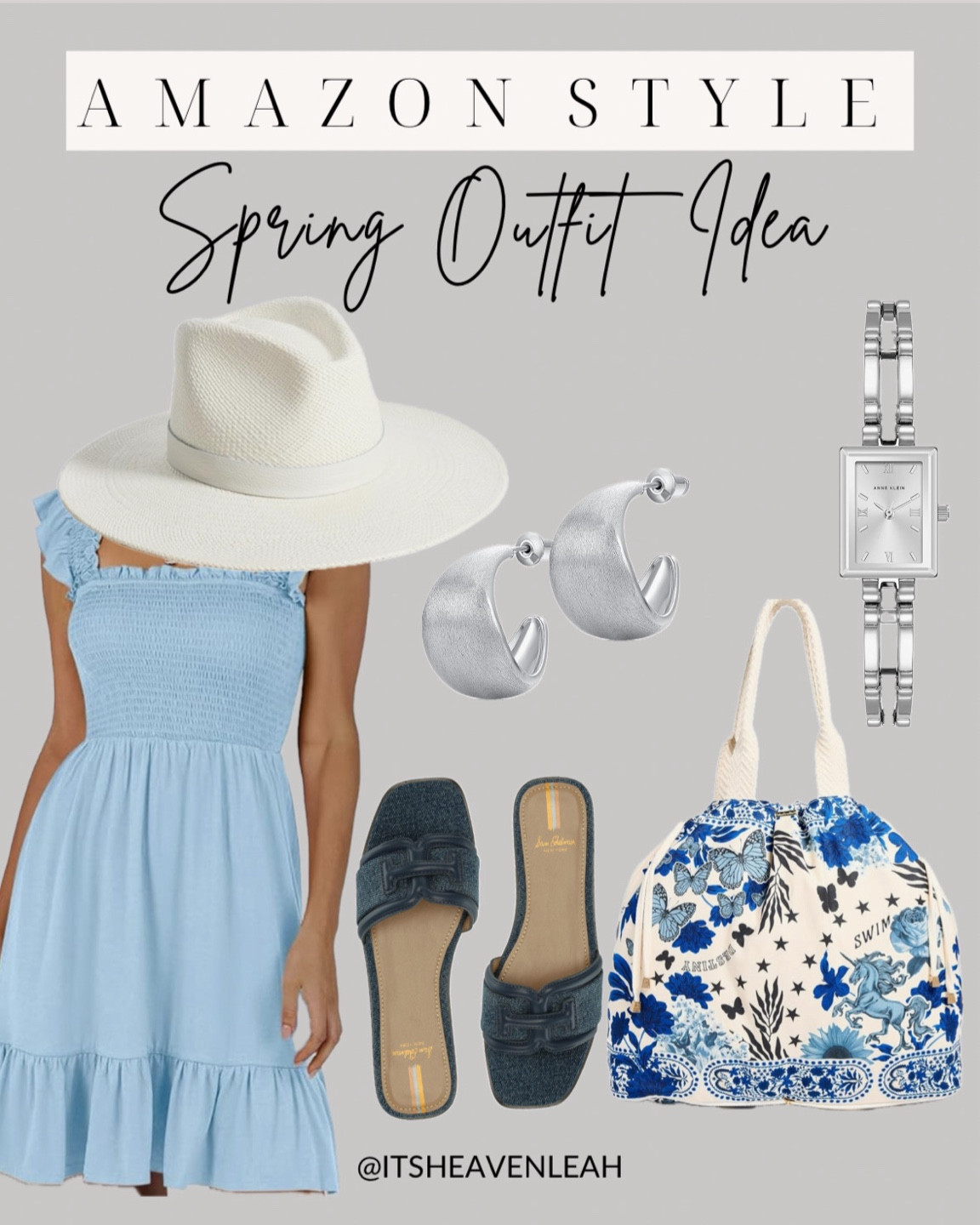 Hi Friends! Amazon Spring Outfit, FOLLOW ME FOR MORE 🖤 Blue Denim Sandals, White Summer Hat, Low and High in Mix. 


#LTKU #LTKstyletip #LTKfindsunder100