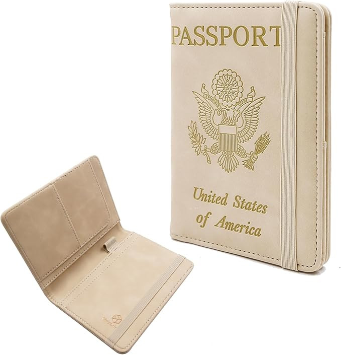 Melsbrinna Premium Leather Passport Holder Covers Case, Waterproof Rfid Blocking Travel Wallet Pa... | Amazon (US)