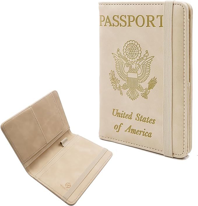 Melsbrinna Premium Leather Passport Holder Covers Case, Waterproof Rfid Blocking Travel Wallet Pa... | Amazon (US)
