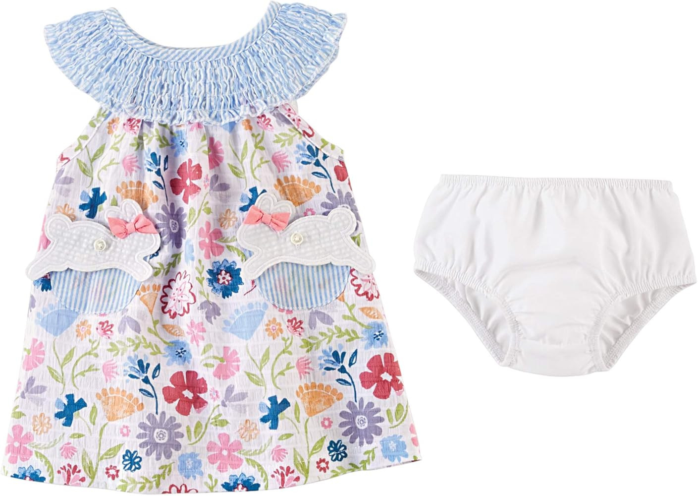 Mud Pie Baby Girls' Smocked Easter Dress | Amazon (US)